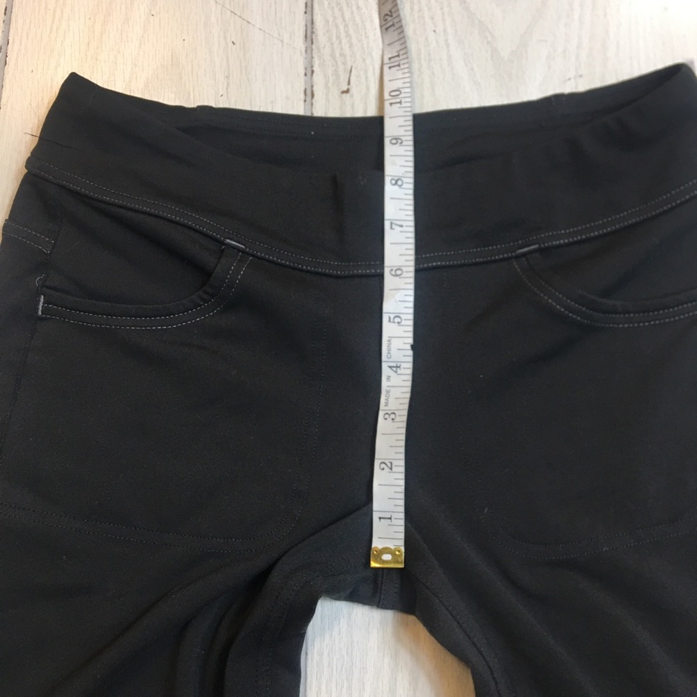 The North Face Black Low Rise Yoga Flare Pants Wide Leg Women Small Leggings - Picture 7 of 9